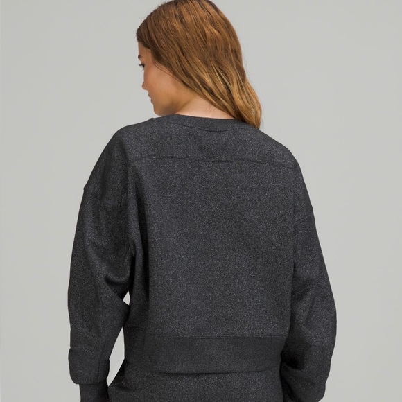 NWT LULULEMON Perfectly Oversized Crop Crew *Sparkle (4) - Picture 4 of 5